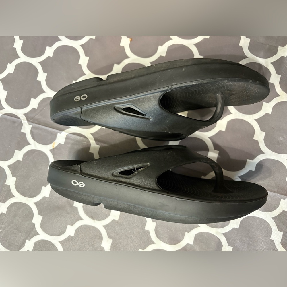 OOFOS OOriginal recovery sandal Black Comfort Sandals men’s 9 / wonens 11 - Picture 6 of 8